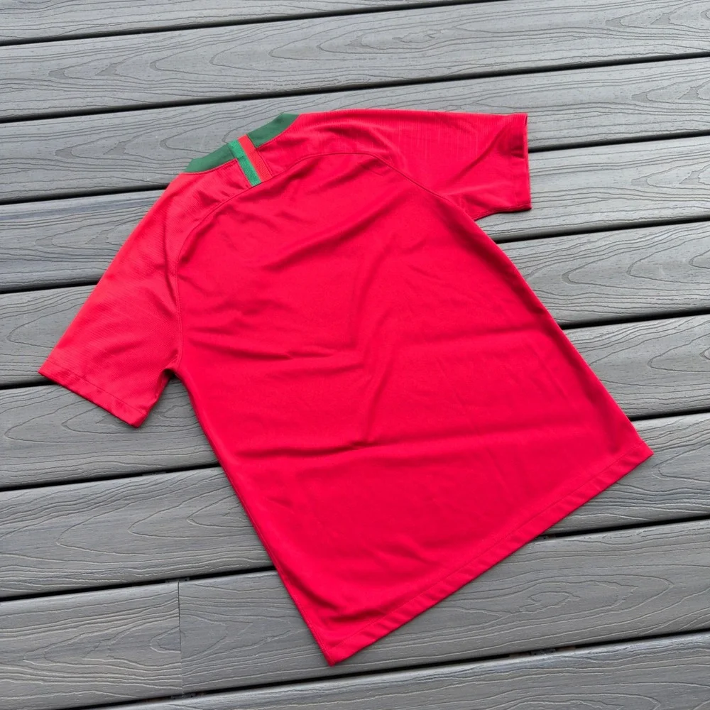 Modern 2018 Nike Authentic Swoosh Portugal Soccer Jersey Short Sleeve Tee Shirt